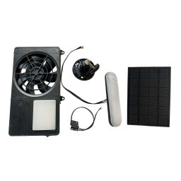 Kit accesorii solar pentru casuta de gradina cu ventilator si iluminare