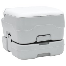 Toaleta de camping Gri si alb 41,5 x 36,5 x 30 cm Polietilena GartenMobel Dekor