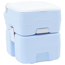 Toaleta de camping Albastru deschis si alb 41,5 x 36,5 x 42 cm GartenMobel Dekor