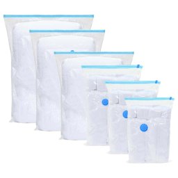 Pungi de stocare 5 pcs Transparent si Albastru 130 x 100 cm GartenMobel Dekor