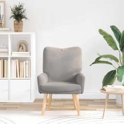 fotoliu Gri deschis 63 x 67 x 94 cm Tesatura de Oaie si Plywood GartenMobel Dekor
