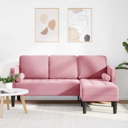 Set de canapea cu perna Roz Poliester GartenMobel Dekor