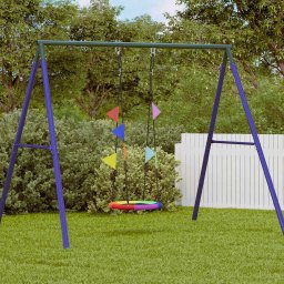 Leagan cu cuib albastru 60 x 60 x 180 cm Poliester GartenMobel Dekor