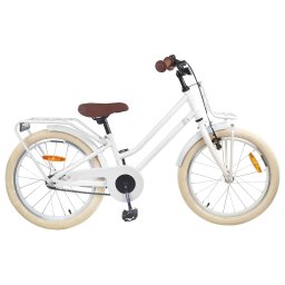 Bicicleta pentru Copii 18 Inci pentru 5-7 ani Alb GartenMobel Dekor