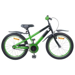 Bicicleta pentru Copii 18 Inci pentru 5-7 ani Verde Negru GartenMobel Dekor