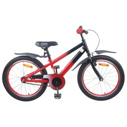 Bicicleta pentru Copii 18 Inci pentru 5-7 ani Rosu Negru GartenMobel Dekor