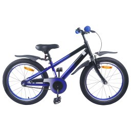 Bicicleta pentru Copii 18 Inci pentru 5-7 ani Albastru Negru GartenMobel Dekor