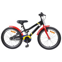 Bicicleta pentru Copii 18 Inci pentru 5-7 ani Negru Rosu GartenMobel Dekor