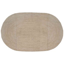 Covor oval din iuta naturala 205x305 cm pentru interior
