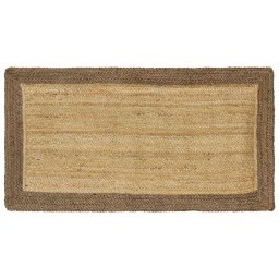 Covor de zona din iuta handmade 60 x 110 cm, aspect natural, interior