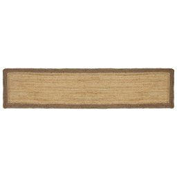 Covor de hol din iuta gri 60x200 cm, handmade, pentru interior