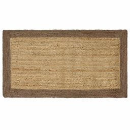 Covor din iuta handmade gri 100x200 cm pentru living, stil modern