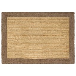 Covor din iuta handmade pentru living, 120x170 cm, gri natur