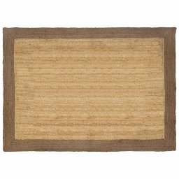 Covor din iuta gri 200x290 cm, handmade, pentru living