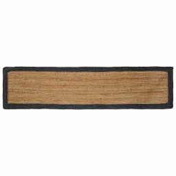 Covor de interior din iuta gri închis 60x250 cm, tip traversa