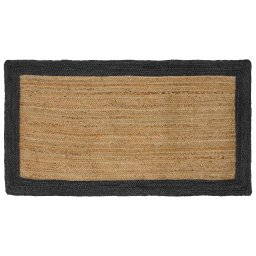 Covor din iuta gri închis 80x150 cm, handmade, pentru living