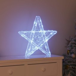 Stea 3D cu 50 LED Alb rece 55 x 53.5 x 10 cm Acril GartenMobel Dekor