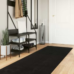 Covor moale cu pile medie si spalabil HUARTE Negru 1000 x 80 cm GartenMobel Dekor