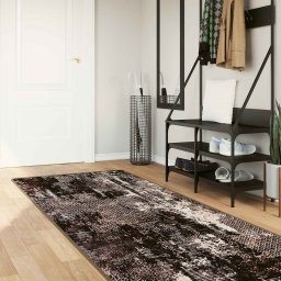 Covor Runner MARSA Negru 100 x 250 cm Poliester si PVC GartenMobel Dekor