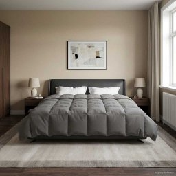 Duvet de iarna Patos Gri deschis 200 x 200 cm Microfibra GartenMobel Dekor