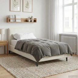 Duvet de iarna Patos Gri deschis 135 x 200 cm Microfibra GartenMobel Dekor