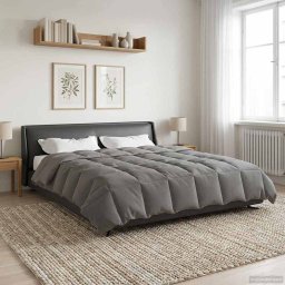 Duvet de iarna Patos Gri deschis 220 x 260 cm Microfibra GartenMobel Dekor