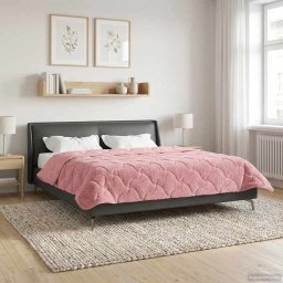 Pilota de vara Roz 200 x 200 cm Microfibra si fleece Teddy GartenMobel Dekor