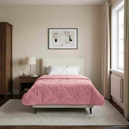 Pilota de vara Roz 155 x 220 cm Microfibra si fleece Teddy GartenMobel Dekor
