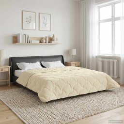 Pilota de vara Crem 240 x 260 cm Microfibra si fleece Teddy GartenMobel Dekor