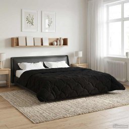 Duvet complet pe tot parcursul anului Patos Negru 220 x 260 cm GartenMobel Dekor