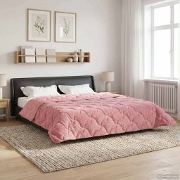 Duvet de iarna Roz 200 x 200 cm Microfibra si fleece Teddy GartenMobel Dekor
