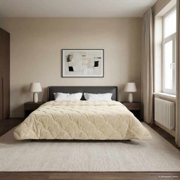 Duvet de iarna Crem 200 x 240 cm Microfibra si fleece Teddy GartenMobel Dekor