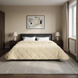 Duvet de iarna Crem 200 x 220 cm Microfibra si fleece Teddy GartenMobel Dekor
