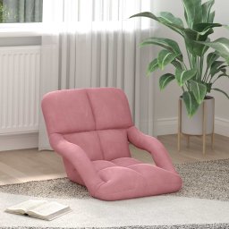 Scaun de podea Roz 58 x 62 x 58 cm Catifea GartenMobel Dekor