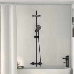 Set de sistem de dus termostatic Brass si otel inoxidabil GartenMobel Dekor