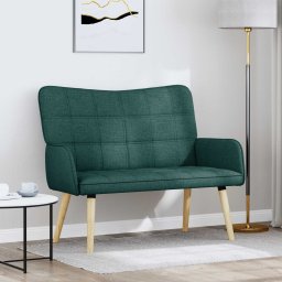 Canapea cu doua locuri Verde închis 115 x 61 x 87 cm tesatura GartenMobel Dekor