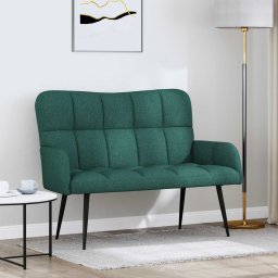 Canapea cu doua locuri Verde închis 115 x 61 x 87 cm tesatura GartenMobel Dekor