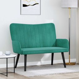 Canapea cu doua locuri Turcoaz 115 x 61 x 87 cm Catifea GartenMobel Dekor