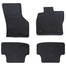 Covor pentru masina 4 pcs Negru Cauciuc GartenMobel Dekor