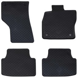 Covor pentru masina 4 pcs Negru Cauciuc GartenMobel Dekor