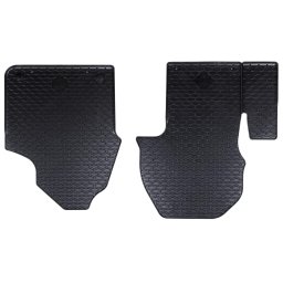 Covor pentru masina 2 pcs Negru Cauciuc GartenMobel Dekor