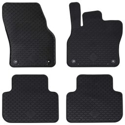 Covor pentru masina 4 pcs Negru Cauciuc GartenMobel Dekor