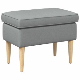 Taburet Gri deschis 55 x 35 x 41 cm 100% Polyester GartenMobel Dekor