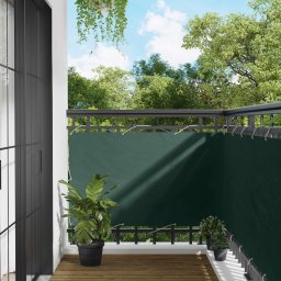 Paravan de balcon verde 90x200 cm, rezistent la UV si apa, Oxford PU