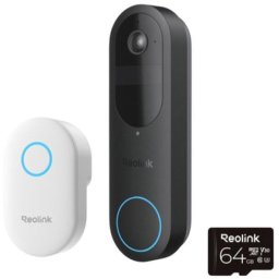 Kit sonerie video wireless WiFi Reolink 4MP dual-band cu Chime si card 64GB