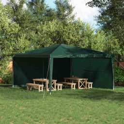 Perete lateral pentru cort de petrecere 2 pcs Verde PE si otel GartenMobel Dekor