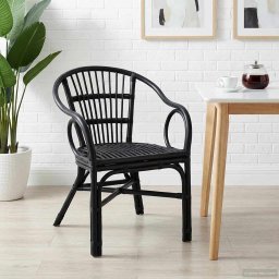 Scaun stivuibil Negru 58 x 60 x 81 cm Ratan GartenMobel Dekor