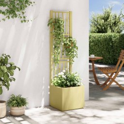 Ghiveci de gradina cu trellis Verde 36 x 36 x 140 cm PP GartenMobel Dekor