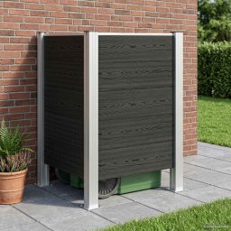 Imprejmuire pentru Cos de Gunoi Gri 85 x 85 x 115 cm GartenMobel Dekor