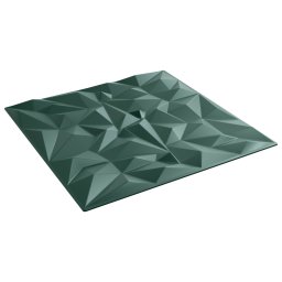 Panouri de perete 12 pcs Verde Amethyst 50 x 50 cm Spuma XPS GartenMobel Dekor